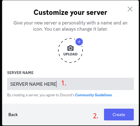 Picking the Discord server name