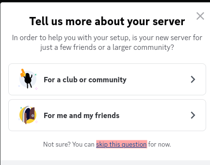 "skip this question" link
